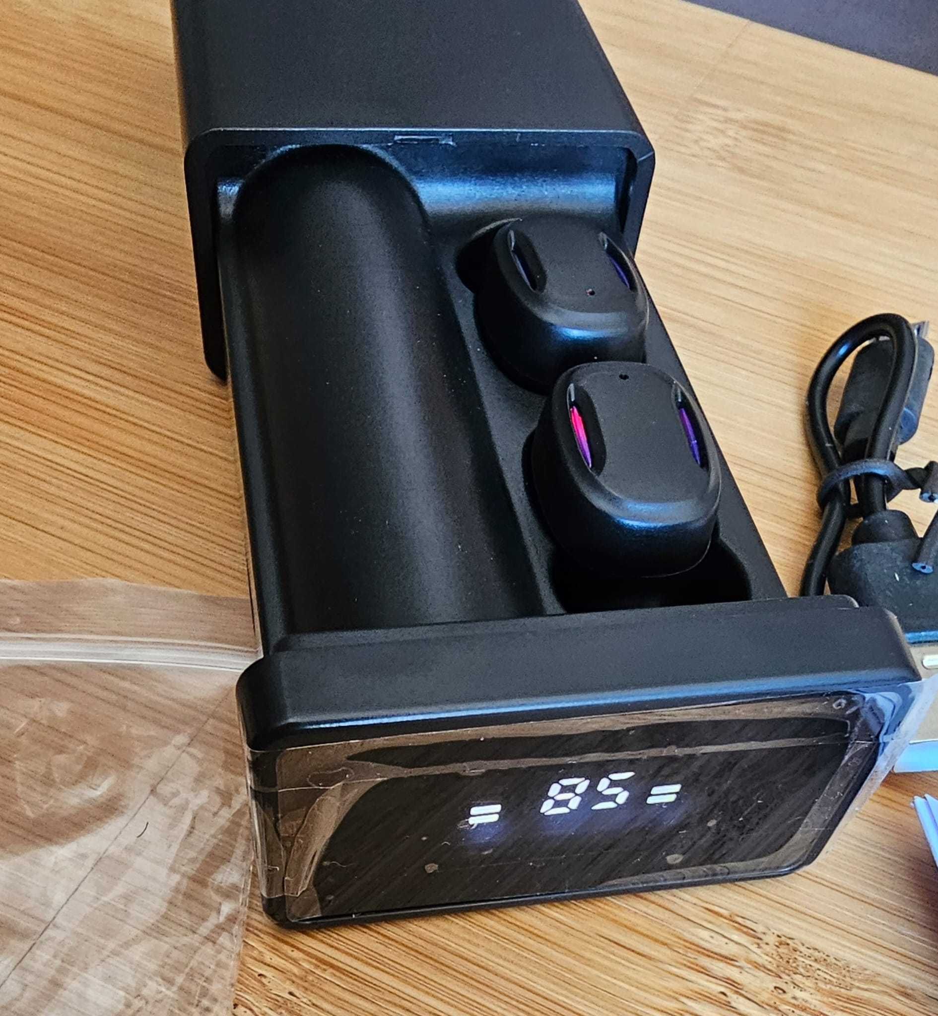Auriculares Bluetooth com powerbank NOVOS