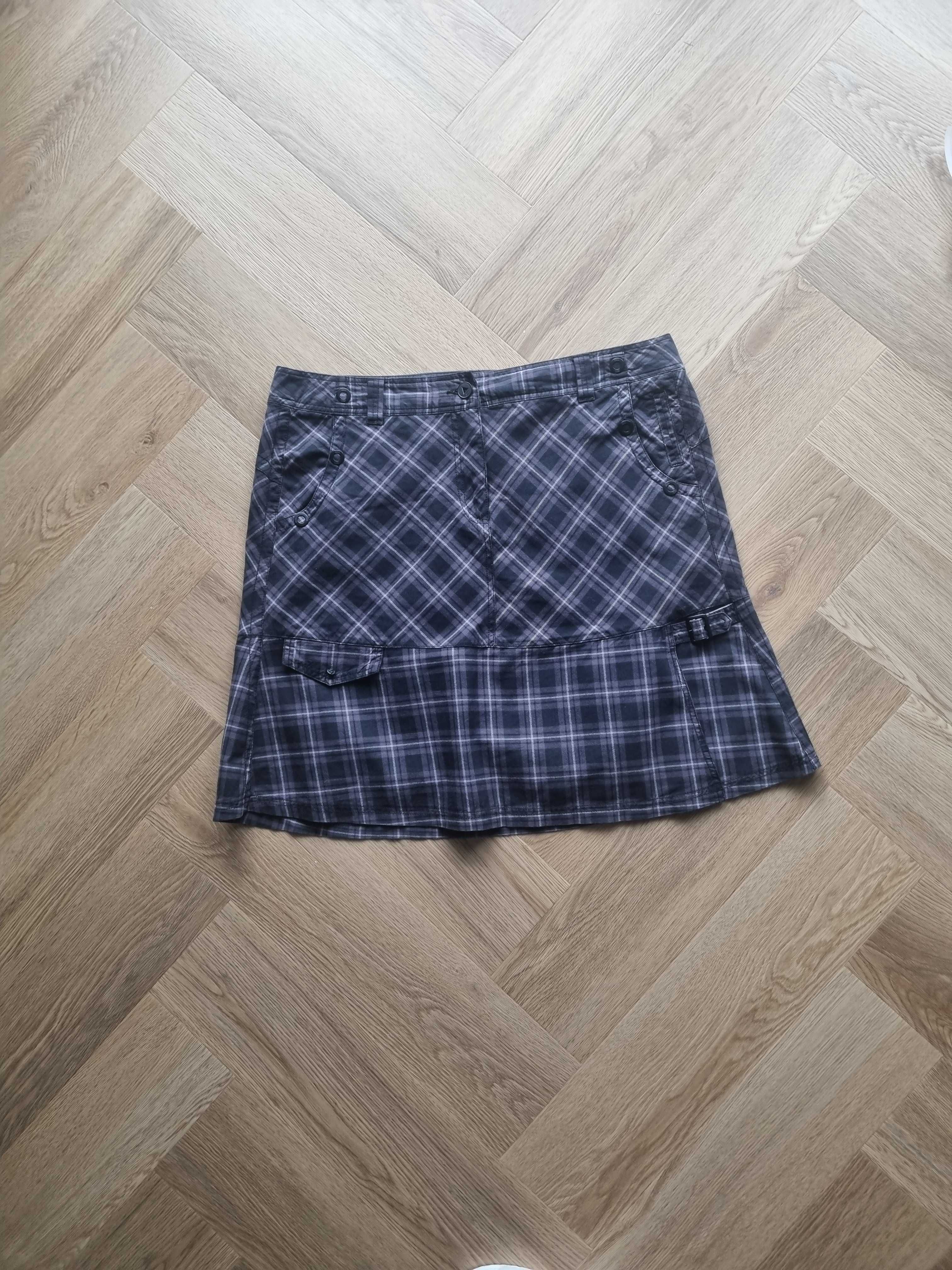 Spódnica mini spódniczka w kratkę CECIL 44/46 bawełna duży rozmiar