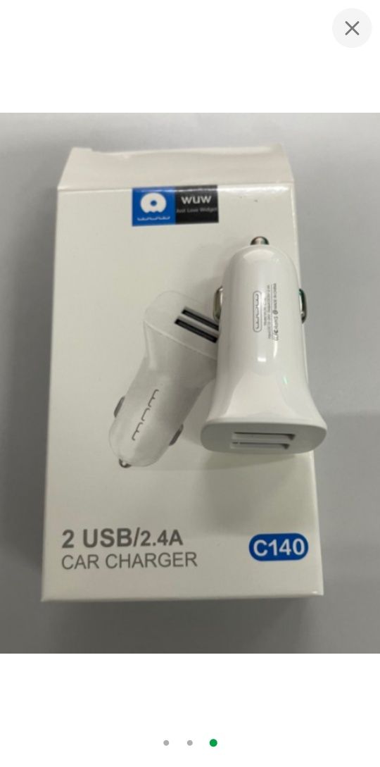 Автомобільне зарядне пристрій WUW C140 2 USB 2.4 A