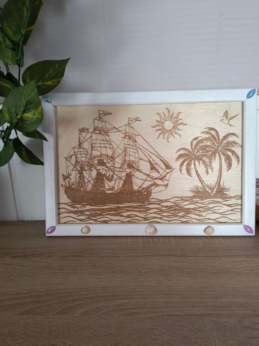 Obraz wypalany na drewnie