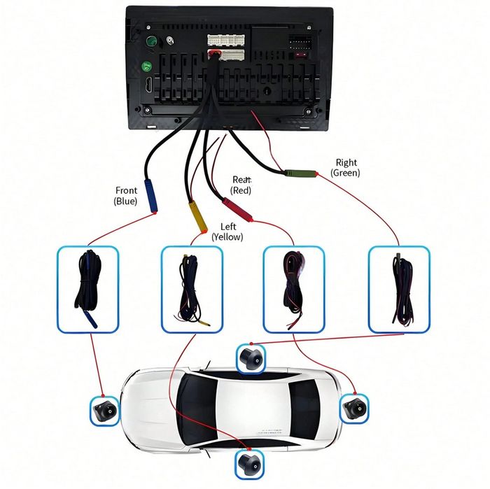 Система кругового огляду парктронік Car Cam 360, нічне бачення!