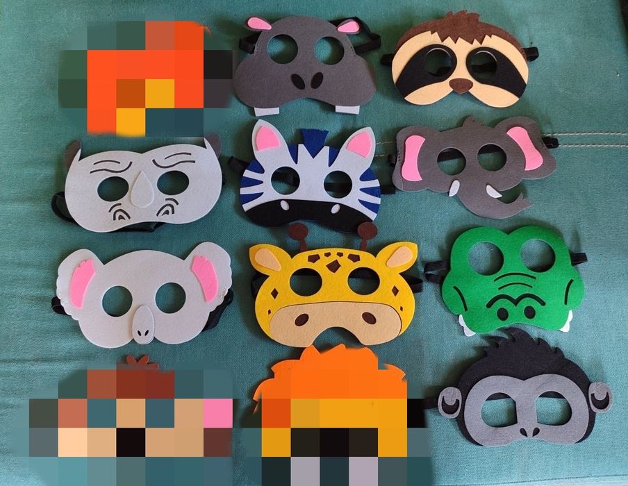 Дитячі новорічні маски з якісного фетра
