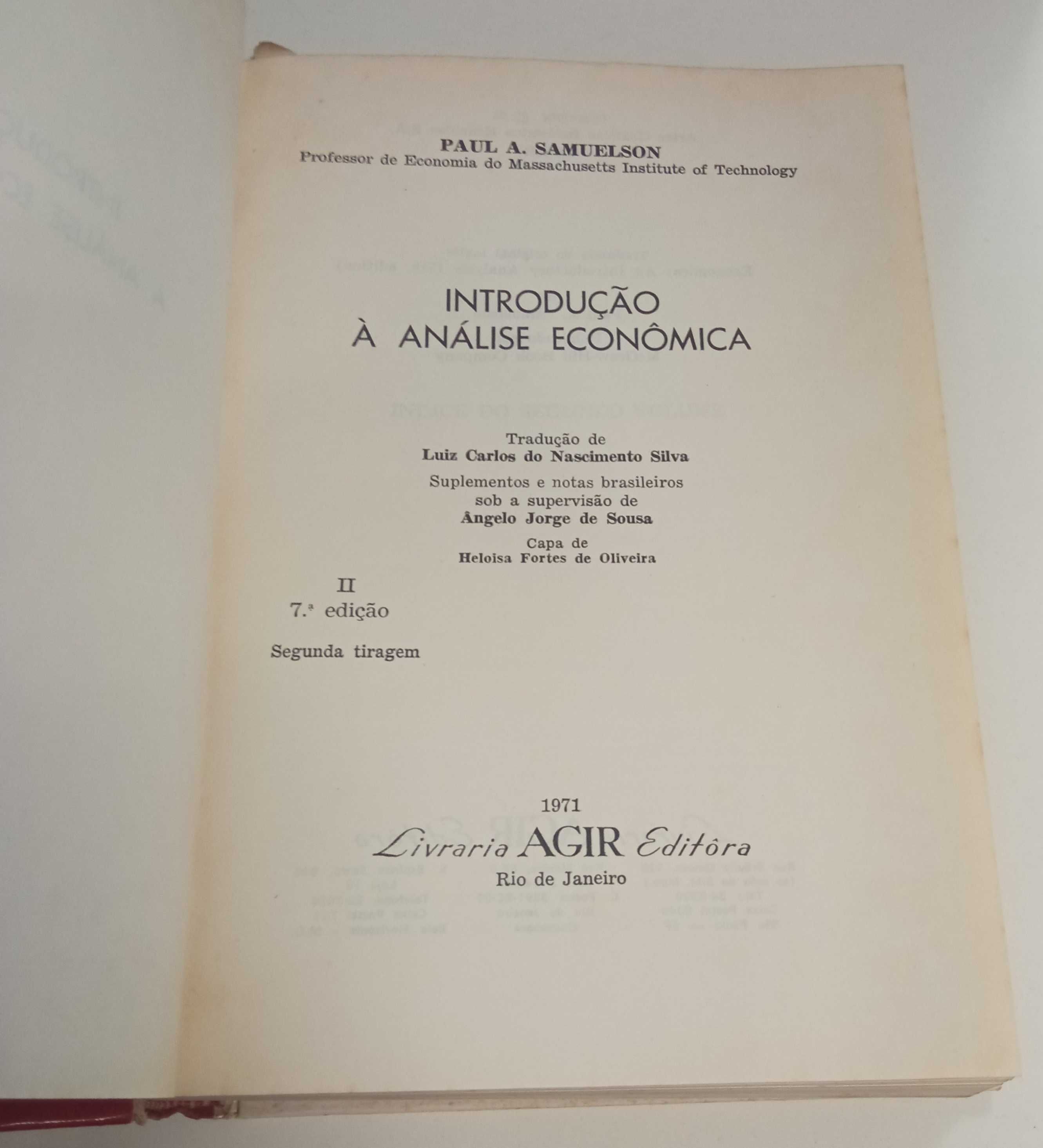 Introdução à análise económica, de Paul A. Samuelson I & II