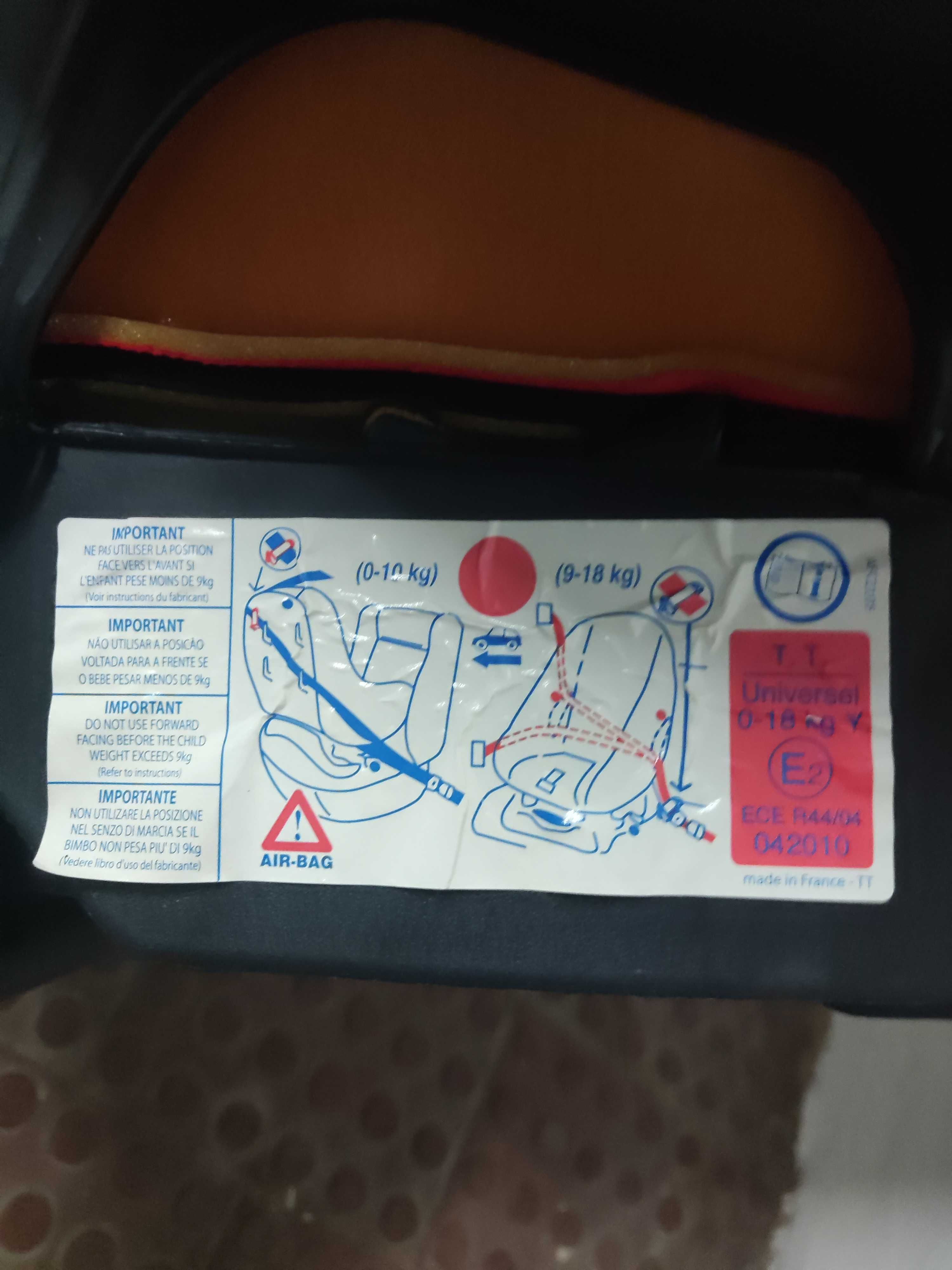 Cadeira carro bebe