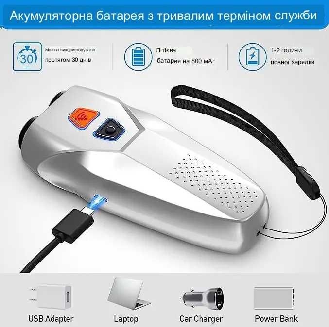 Відлякувач собак 3в1 Ultrasonic PU70 з ліхтариком