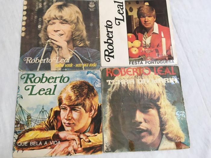 Roberto Leal - Lote 4 singles vinil