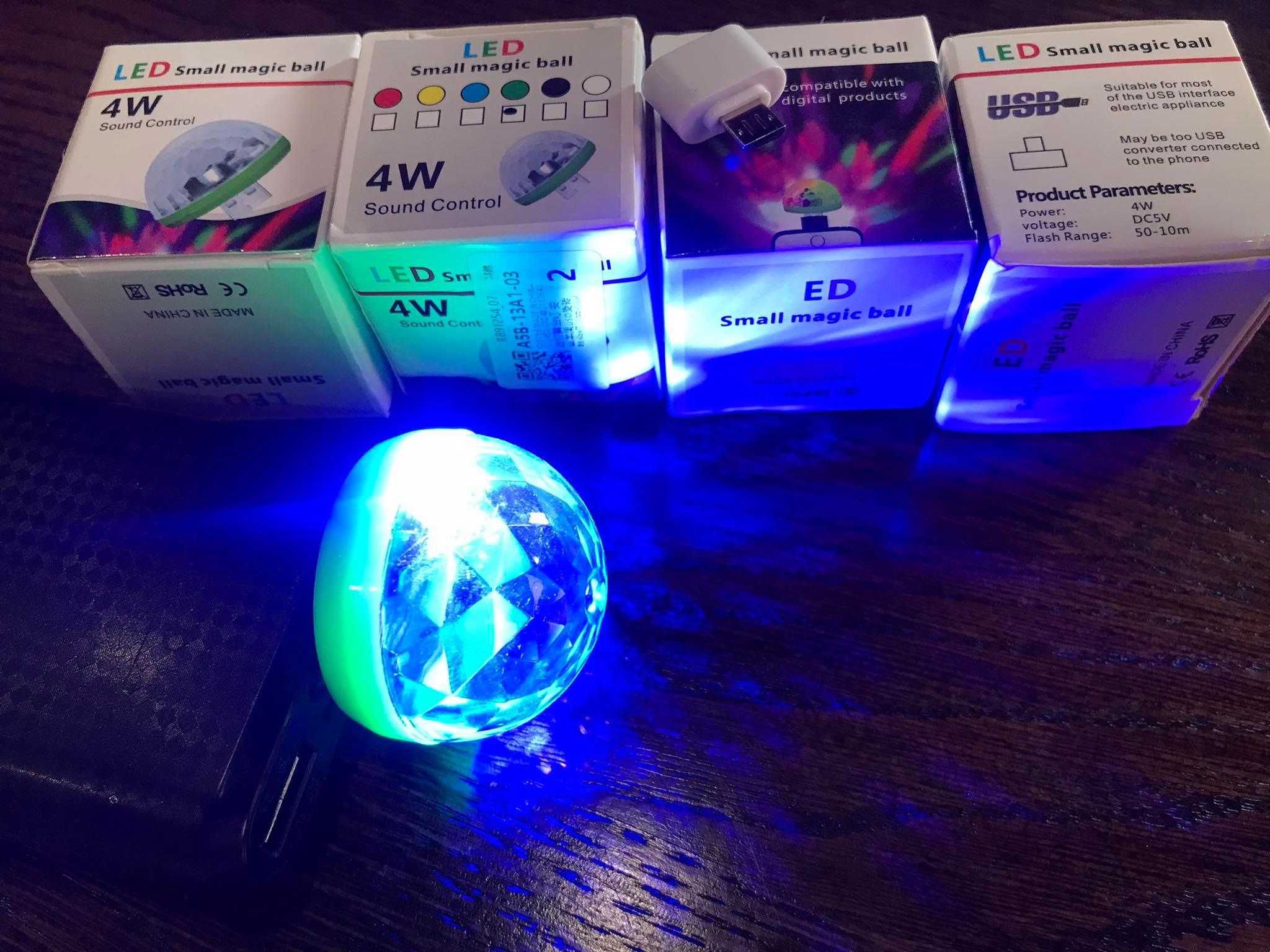 Диско шар/USB светомузыка диско  для вечеринок/ мини USB LED