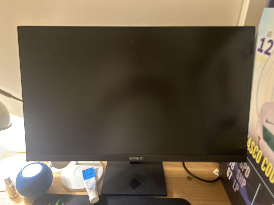 Monitor com o cabo que veio com ele