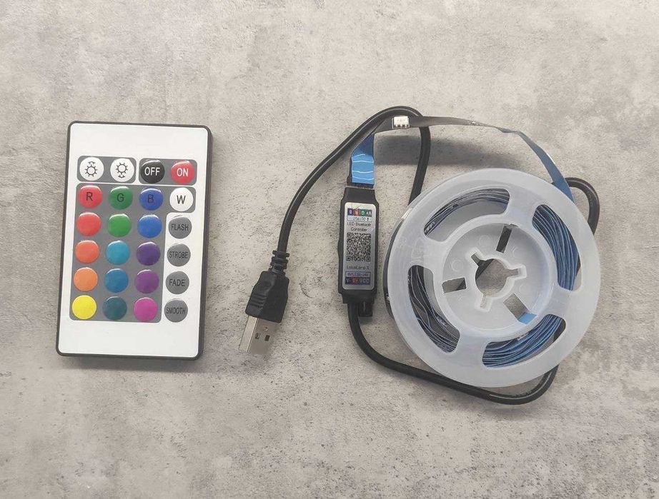 Стрічка світлодіодна bluetooth USB LED 5050 SMD 5V 2 метри