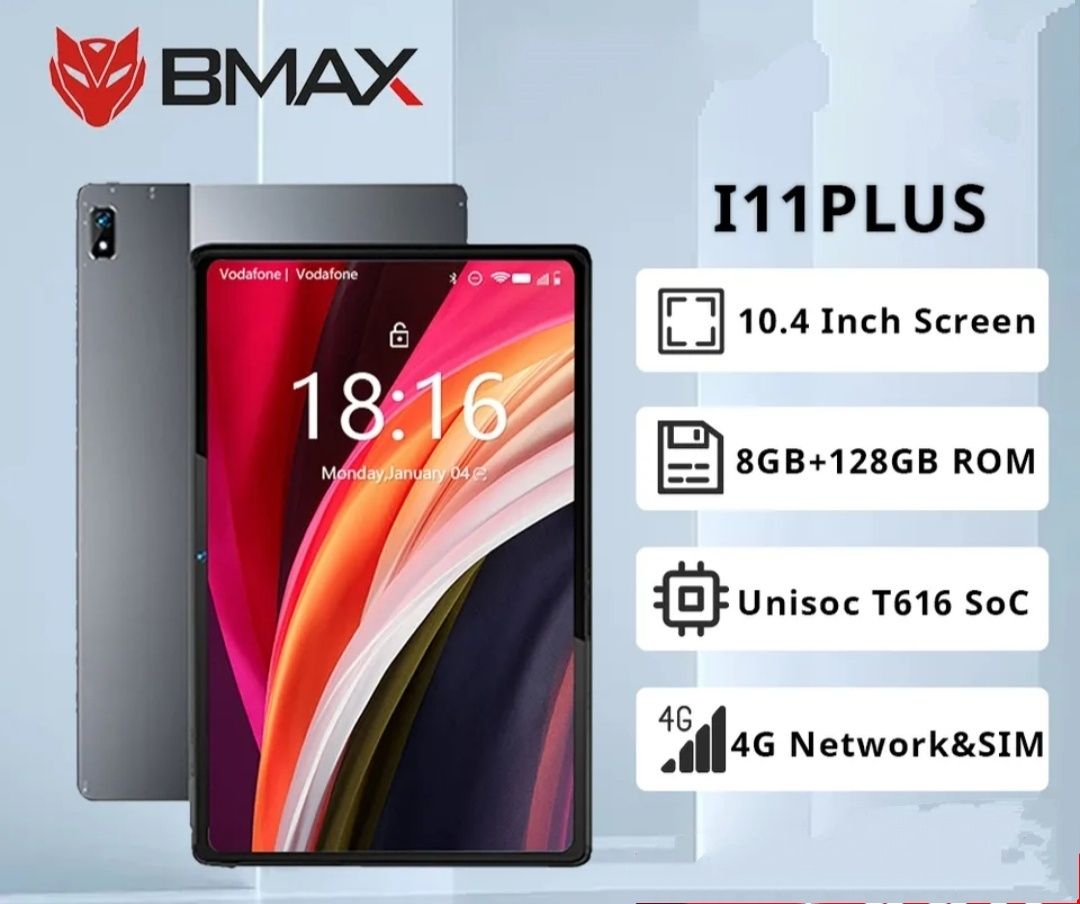 Планшет BMAX  i11 Plus.   WiFi,. 4G LTE ,  8/128 GB