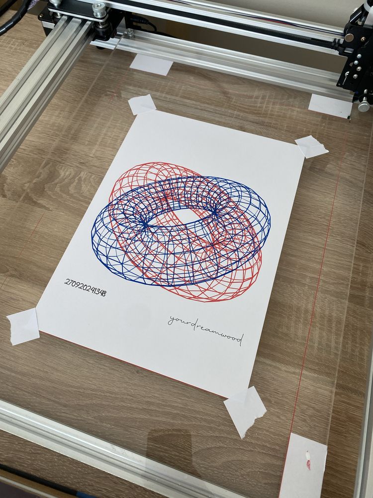 Plakat „Donuts” – Optyczna Iluzja w Minimalistycznym Stylu