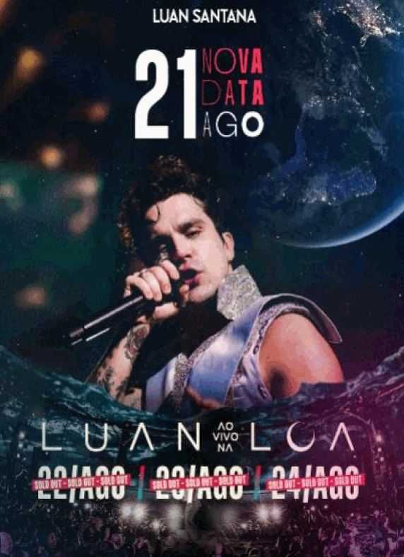 2 Bilhetes Luan Santana 24/8