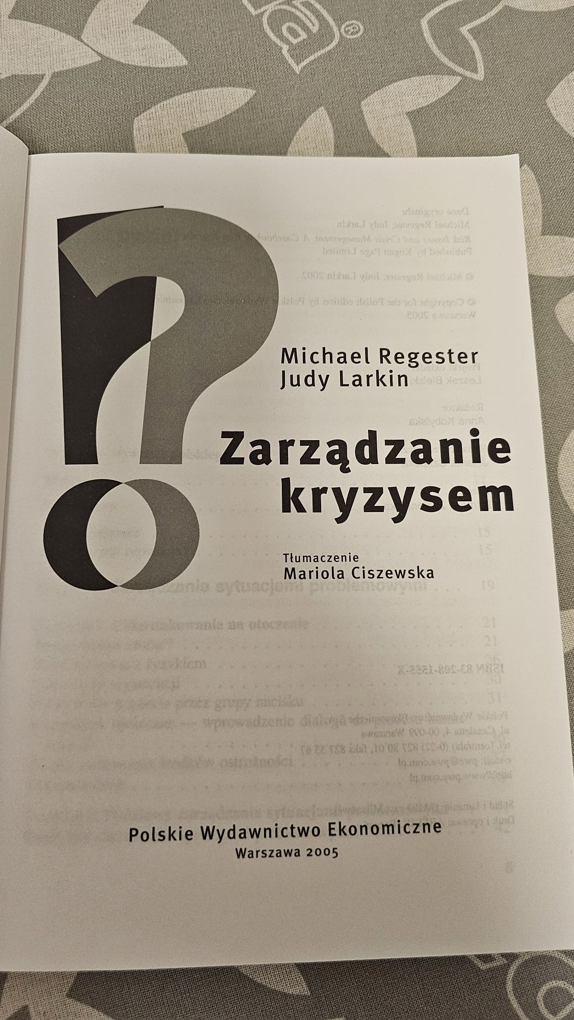 Zarządzanie kryzysem M. Regester, J.Larkin