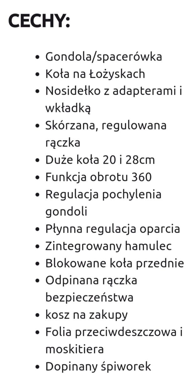 Wózek wielofunkcyjny 3w1 Moolino Orbit 360 Brązowy Złoty ultra lekki