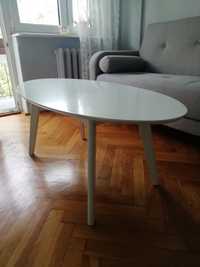 Stół owalny lakierowane drewno biały