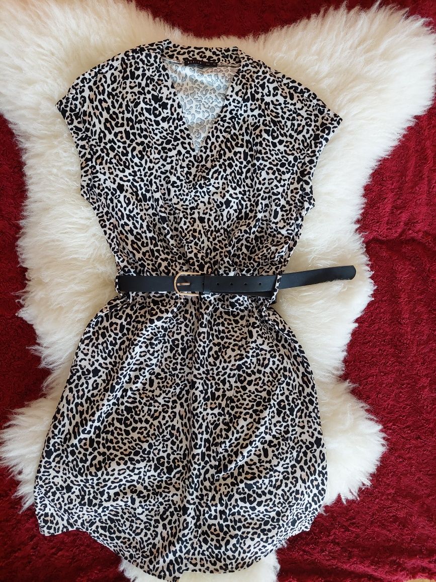 Leopardowa sukienka XS