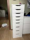 Komoda biala ikea Alex 8 szuflad
