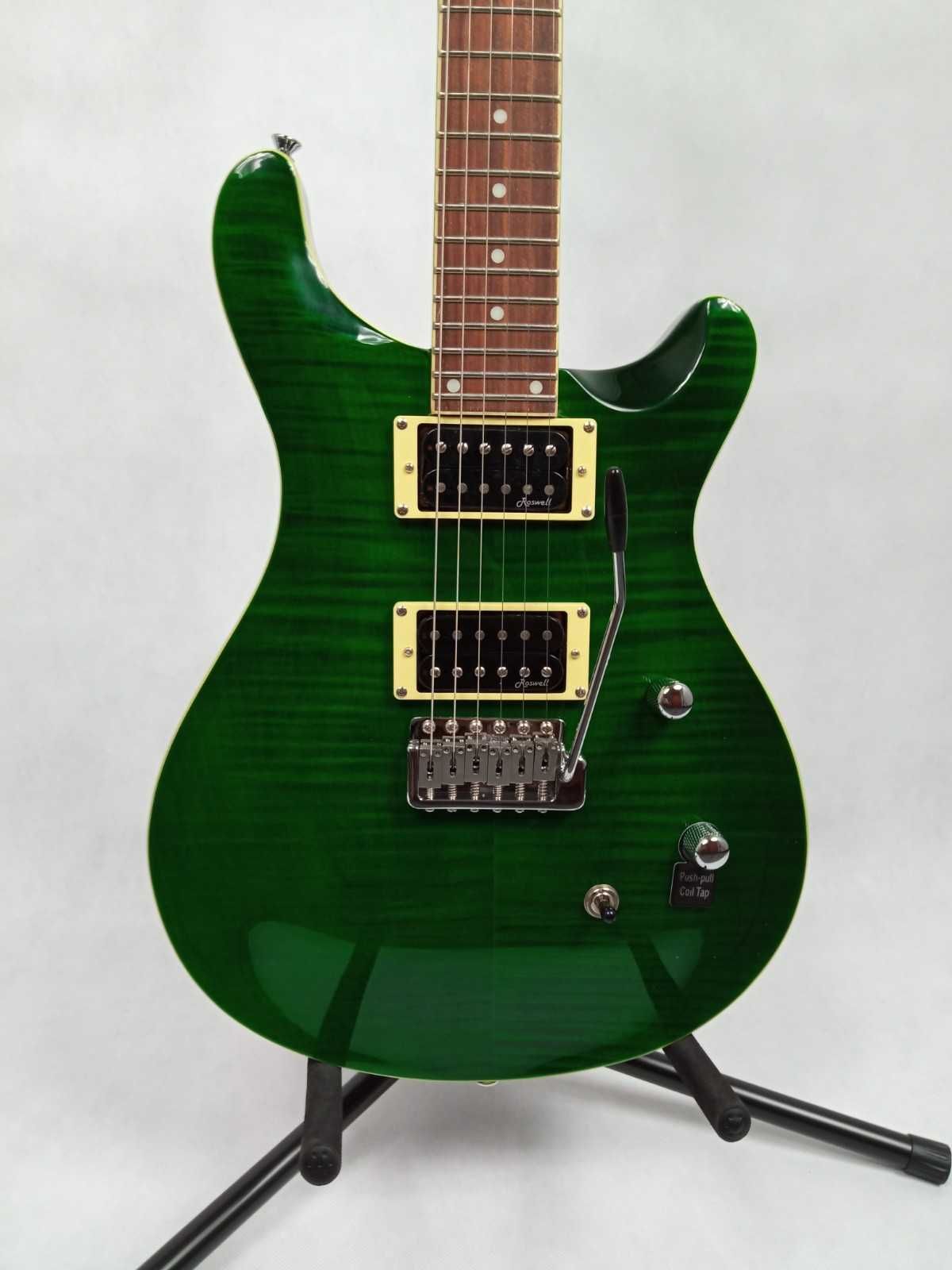 Harley Benton CST-24T Emerald Flame DLX-gitara elektryczna typu PRS