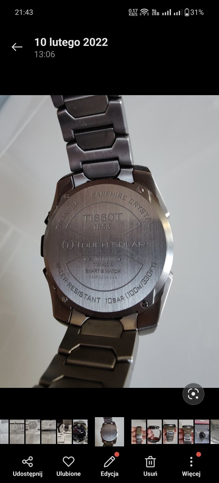 Sprzedam zegarek Tissot t touch solar titanium