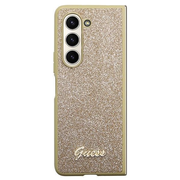 Guess Guhczfd5Hggshd F946 Z Fold5 Złoty/Gold Hardcase Glitter Script