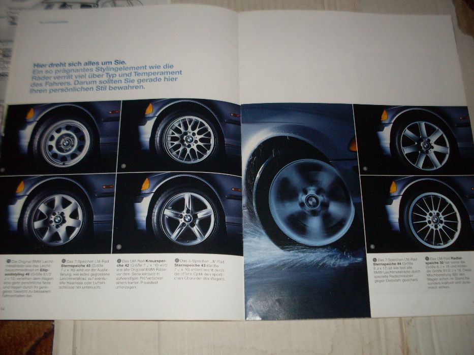 Prospekt, katalog Bmw 3 E46 sedan, coupe 1999r.