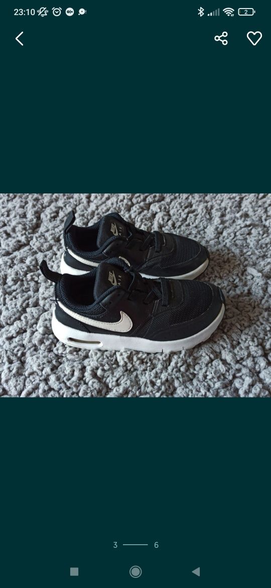 Nike Air Max buty sportowe 27 czarne białe adidasy oryginał lekkie na