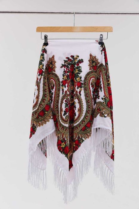 Chusta ludowa Chusta folkowa 50% wełna, 50% wiskoza dostępne 7 kolorów