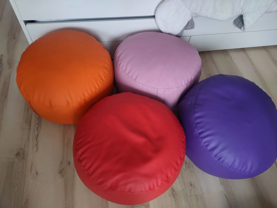 Pufy siedziska worki kolorowe pufa róż czerwona fiolet pomarańcz