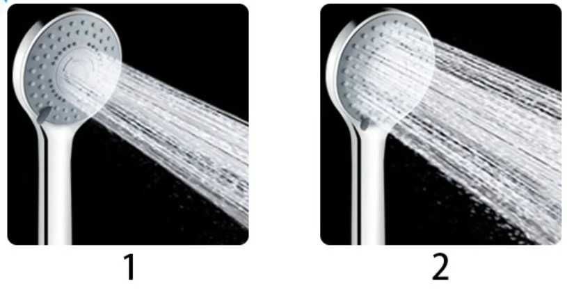 комплект для душа: лейка с 5-ю режимами и шланг