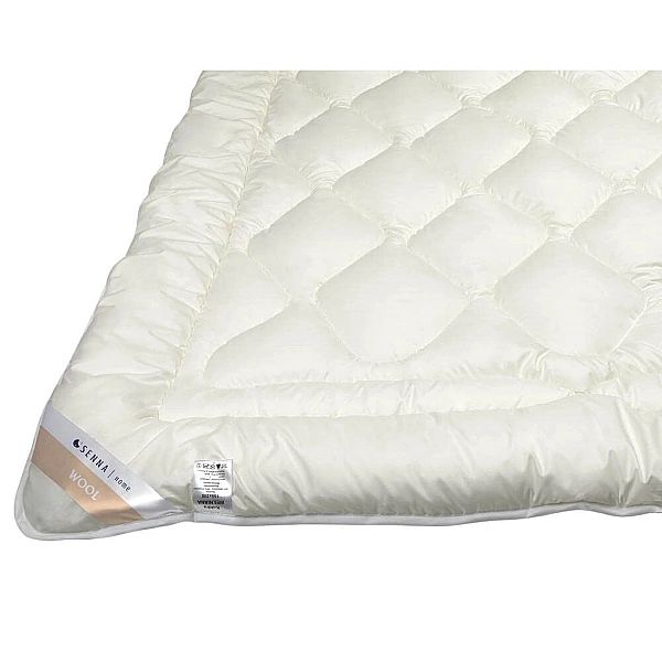 Kołdra 180x200 wełniana MERINO WOOL Wełna z Merynosów Krem