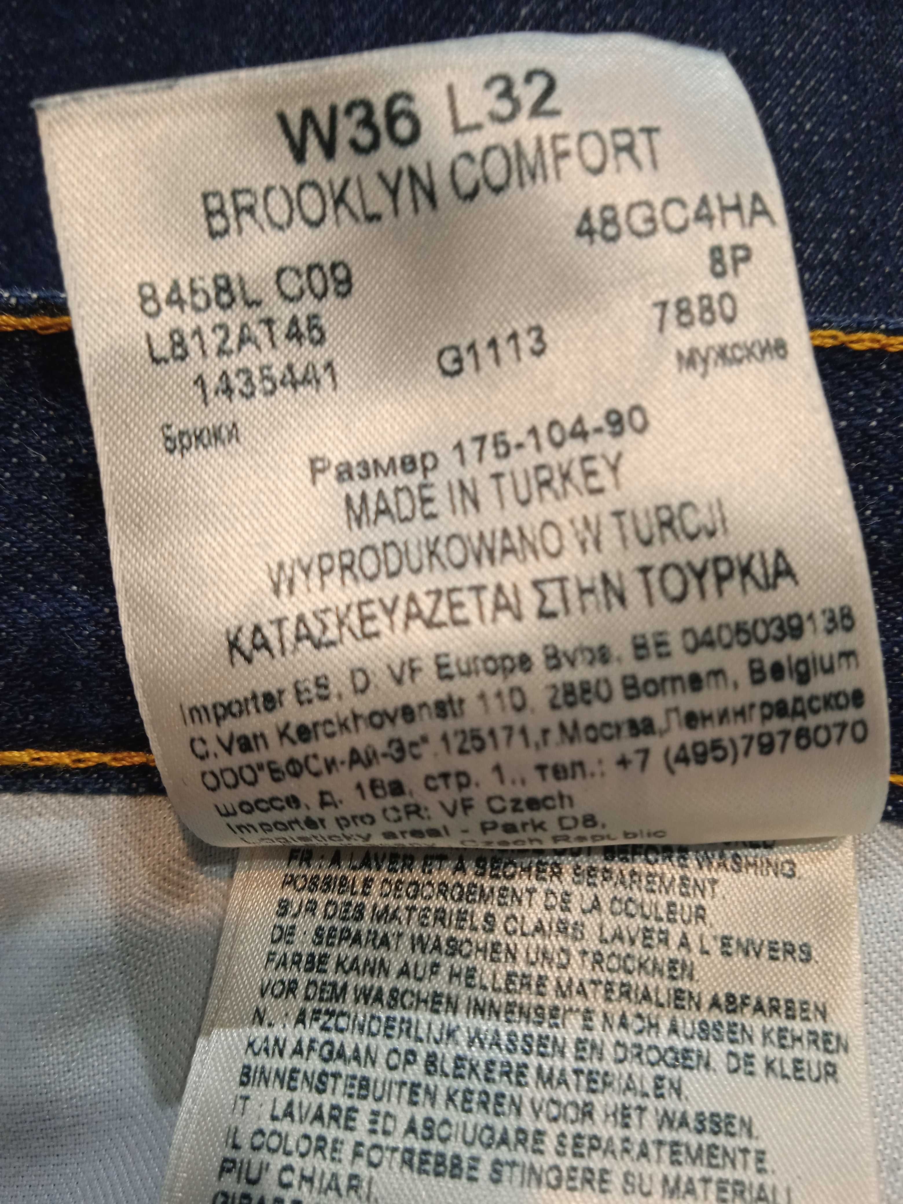 Lee Brooklyn Comfort Nowe granatowe spodnie jeansy W36 L32