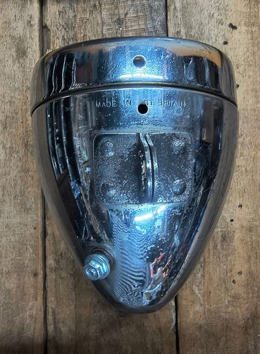 Farol Miller 95mm cromado usado /pasteleira/Raleigh/Philips/Humbe