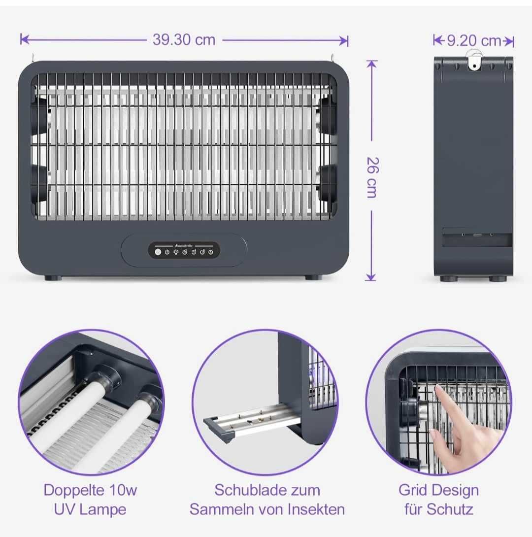 Elektryczna Packa na muchy komary TMACTIME 4000V UV owadobójcza