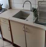 zlew granitowy plus bateria plus szafki