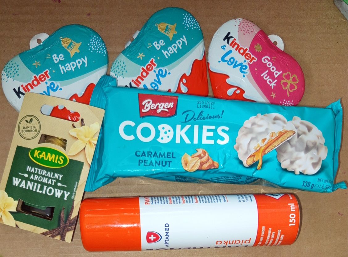 Zestaw batony cukierki Milka Kinder ciastka mix slodyczy