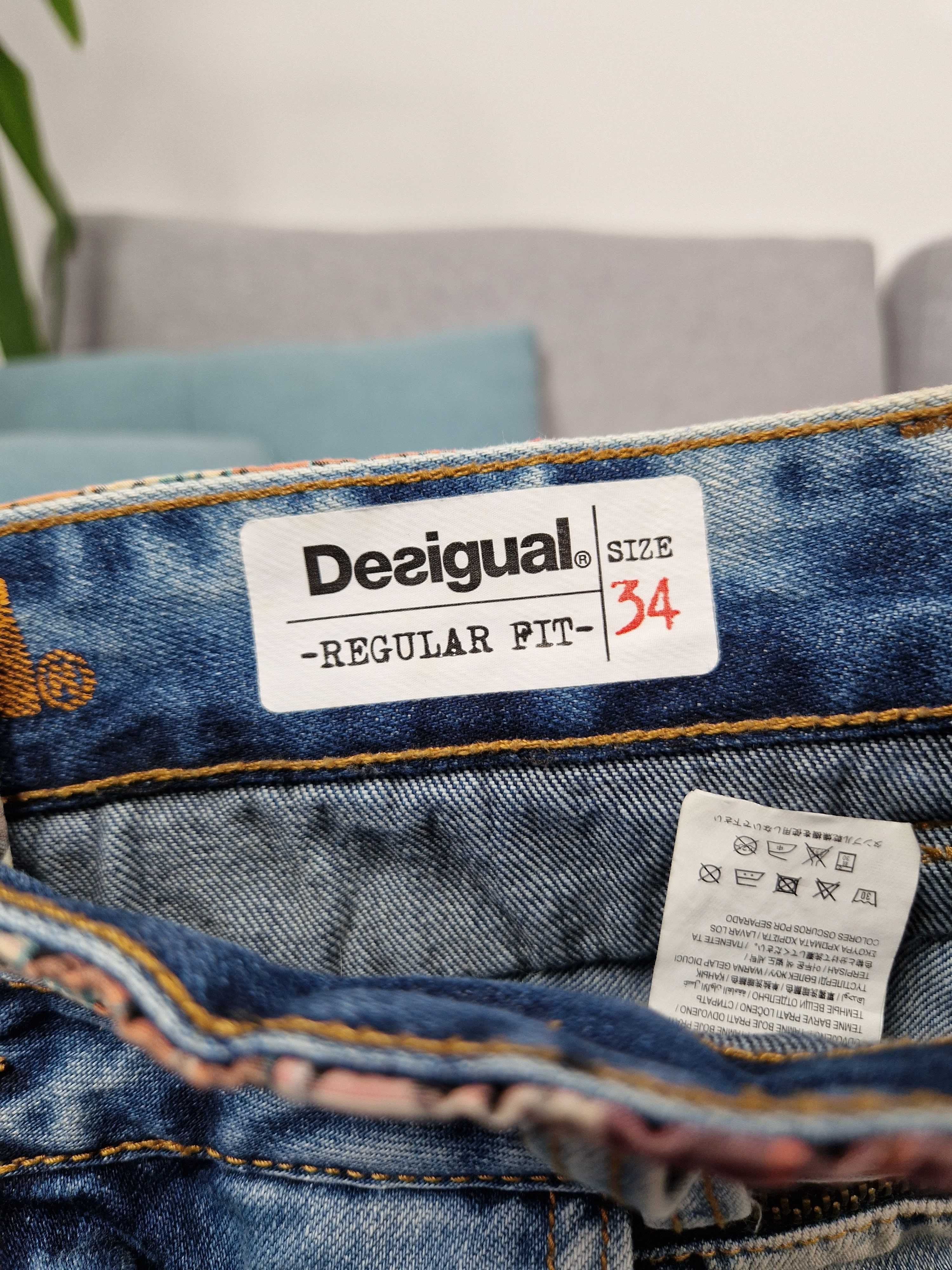 Desigual Jeans rozmiar 34 męskie spodnie dżinsy jeansy