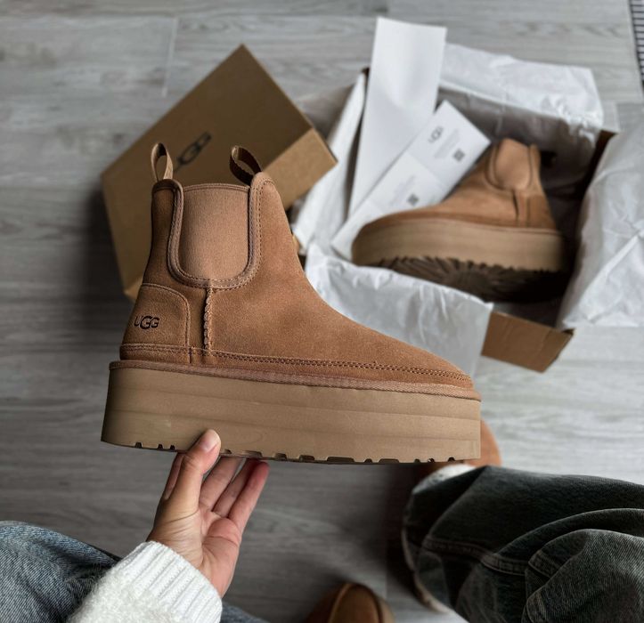 Угги/Угг/Уггі/Уги/Угі/UGG Australia Platform Chelsea Boot Chestnut