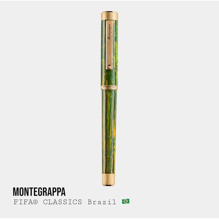 Пір’яна Ручка Montegrappa FIFA Brazil | Ліміт 100 шт | 14K золоте перо