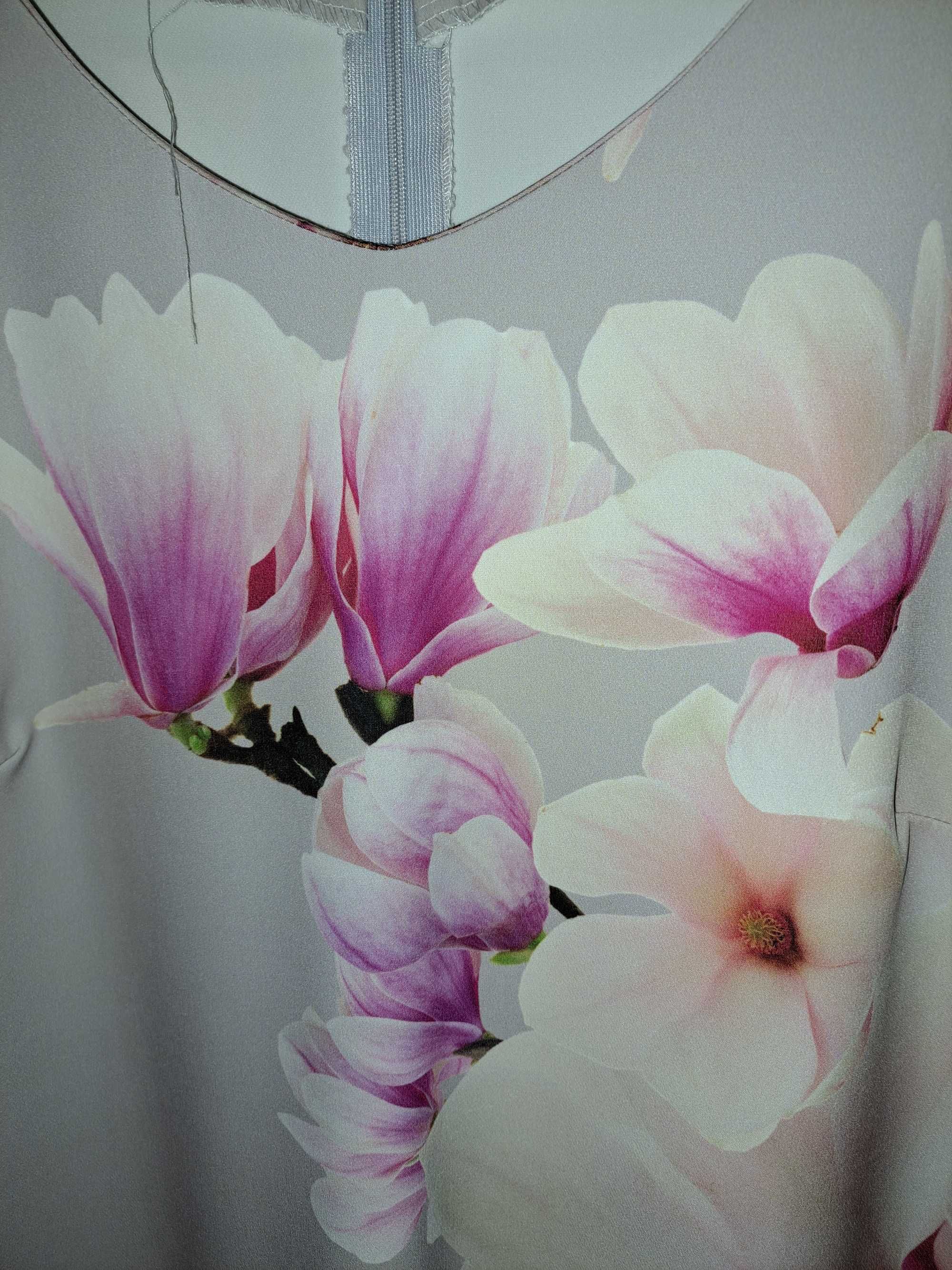 Okazja ! Sukienka na lato w  kwiaty magnolii + żakiet.