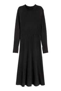 Nowa czarna sukienka dzianinowa H&M, r. S
