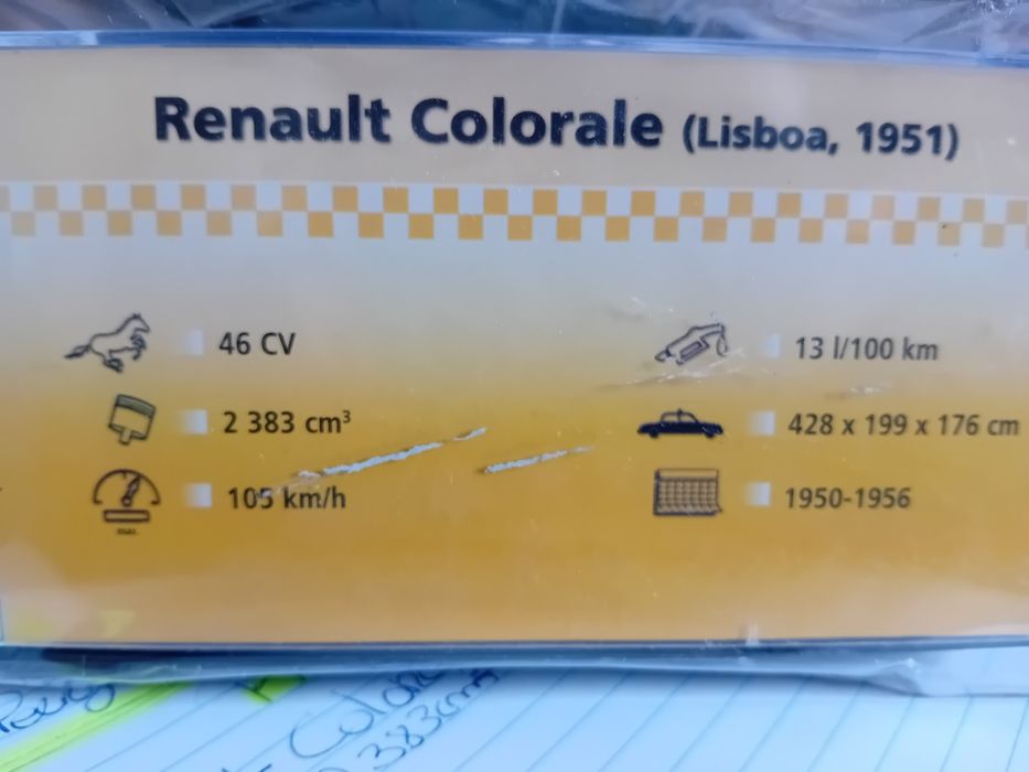 Carro miniatura Renault Colarale Lisboa 1951