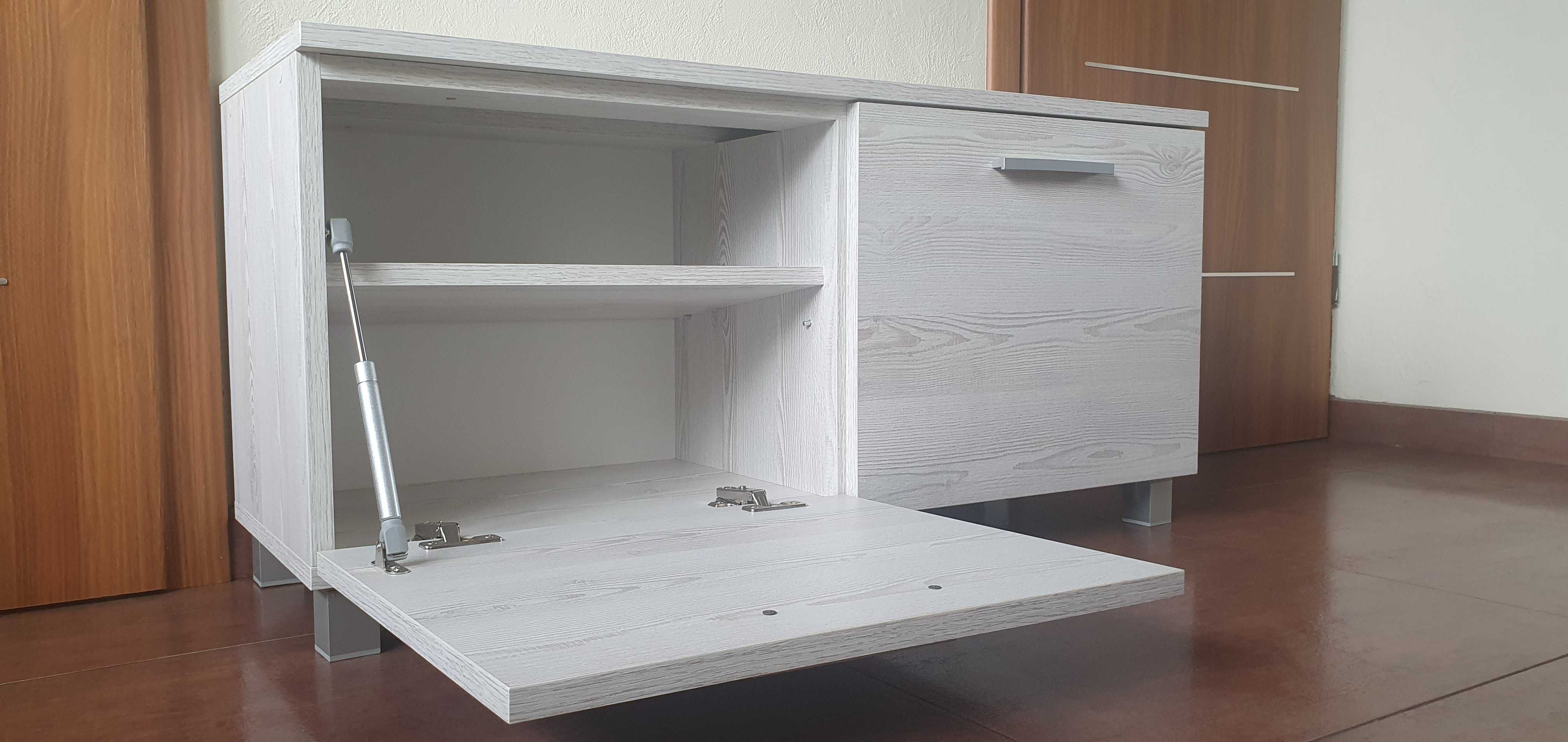 Szafka na obuwie 100cm (GAMA 06) - Sosna Loft Biała