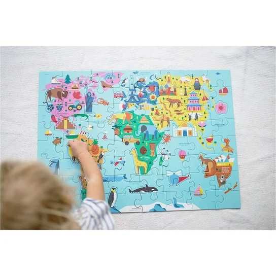 Puzzle mapa europy mudpuppy 70 elementow