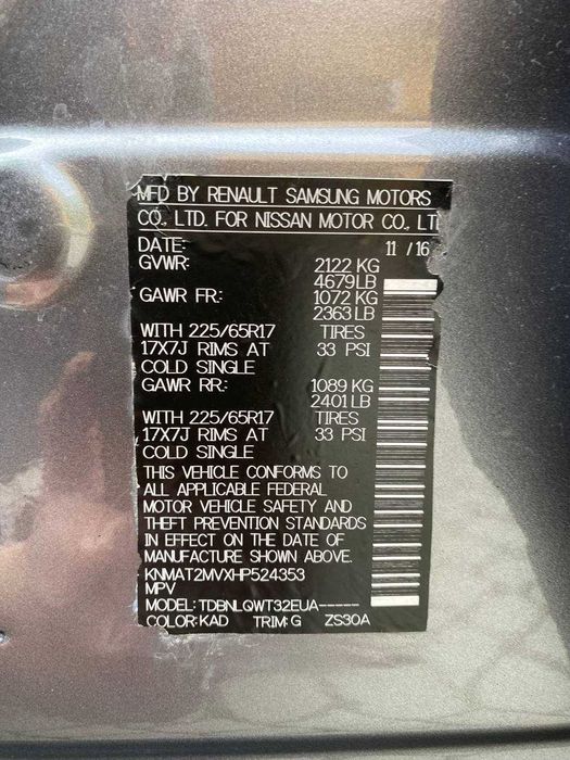 Nissan Rogue 2016 2.5 AWD