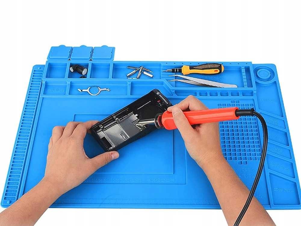 Mata SILIKONOWA SERWISOWA do LUTOWANIA Duża Podkładka 30x45 z Magnesem