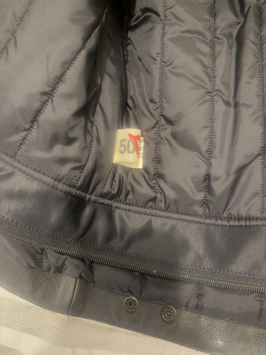 Casaco motar vintage em couro