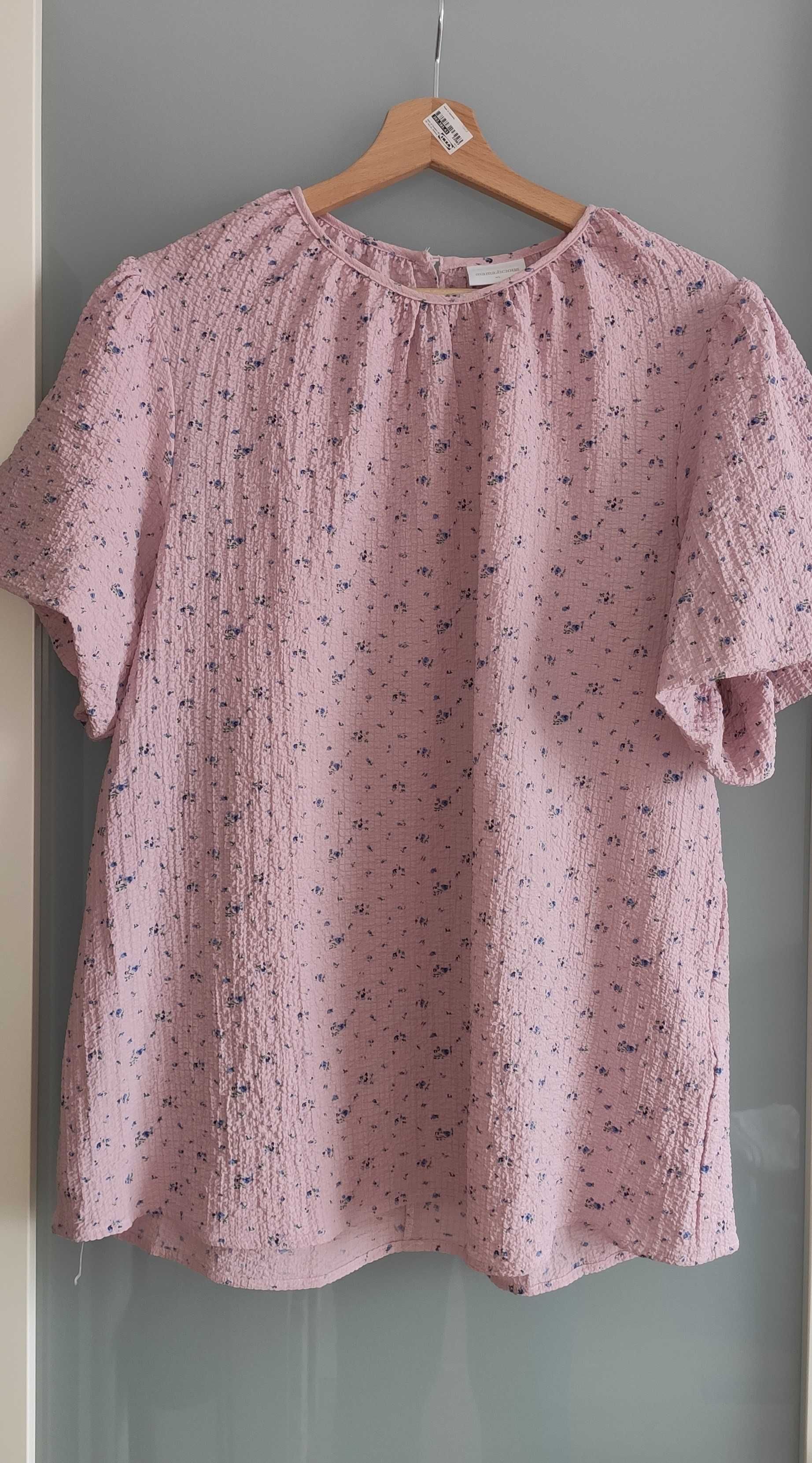 Różowa bluzka w kwiaty 42/XL
