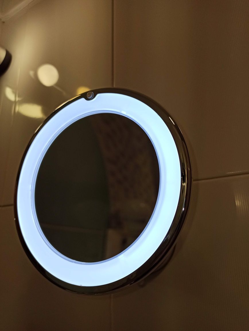 Espelho de aumento 10 X WC LED maquilhagem