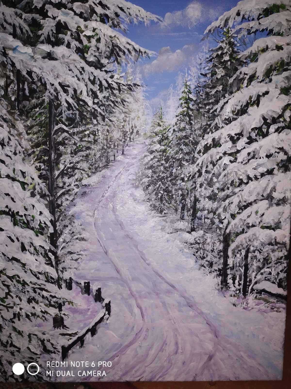 Картина живопис Зимовий пейзаж