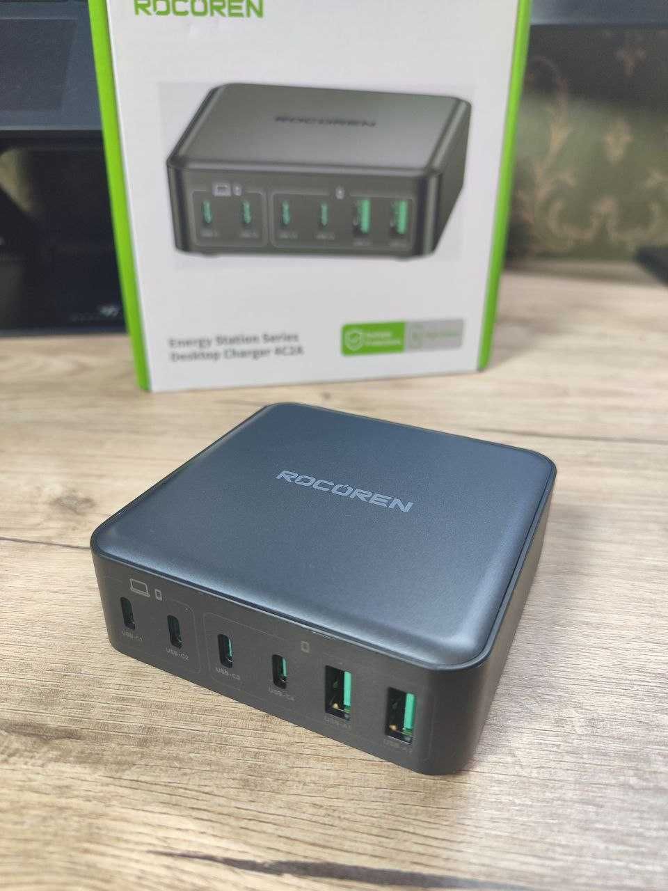 АКЦІЯ! Зарядний пристрій зарядка Rocoren 200W 140W GAN для ноутбука БЖ